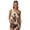 Brown Cow, variant on Leopard Cow Print Tankini Swim Suits for Women Slimming Tankini Set 2 Piece Bathing Suits Swimwear with Boy Shorts for Tropical Hawaii Beach Pool Party, 2XL