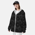 thumbnail image 3 of Kdxio Black Poker Print Women Men Sun Protection UPF 50+ Jackets Zip Up Long Sleeve Hoodie Hiking Lightweight with Pockets, 3 of 7