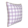 thumbnail image 2 of Haiem Purple Checkboard Print Velvet Soft Solid Decorative Square Throw Pillow Covers Set with Elegant Piping Christmas Cushion Case for Sofa Bedroom Car-18"x18", 2 of 8