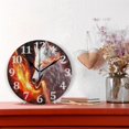 thumbnail image 2 of Coolnut Wolf Fire Print Wall Clock Round Vintage Silent Non Ticking Battery Operated Accurate Arabic Numerals Design for Home Kitchen Living Room Bedroom 10 Inch Home Decor, 2 of 5