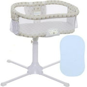 Halo - Swivel Sleeper Bassinet - Luxe Series - Lemondrop with Blue Fitted Sheet