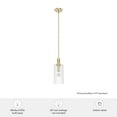 thumbnail image 7 of Hunter - Gatz 1-light Alturas Gold, Mini Pendant Light, Dimmable, Modern Style, Cylinder Shaped, for Bedrooms, Dining, Living Rooms - 19791, 7 of 7