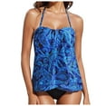 thumbnail image 2 of Tankini Swimsuits for Women New Split Printing Square Corner Womens Two Piece Swimsuits Bathing Suit, 2 of 7