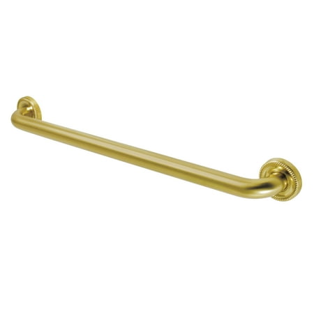 Kingston Brass DR914247 Camelon 24" x 1-1/4" O.D. Brass Decorative Grab Bar, Brushed Brass