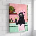 thumbnail image 3 of YarnArtistry Funny Bathroom Black Cat Cute Cat In Bathtub 18 In x 12 In Framed Painting Canvas Art Prints, 3 of 5