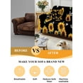 thumbnail image 5 of Vintage Sunflowers Couch Cover, Elegant Pastoral Botanical Watercolor Oversized Sofa Cover Blanket for 3 Cushion Couch, Sectional Sofa Slipcover Furniture Protector for Living Room Bedroom 71''x150'', 5 of 9