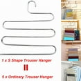 thumbnail image 2 of 5 Layers S Type Pants Trouser Hanger Clothes Organizer Rack Closet Space Saver, 2 of 5