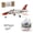 Left-hand/Brushed-3 battery, variant on MinimumRC T-45 Mini RC Jet Aircraft, 30mm EDF 7.4V,Realistic Model with Advanced Gyro Flight Control, Quick Assembly Fixed Wing for Beginners, Brushless Motor (Left-hand Throttle/2 Battery)
