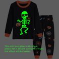 thumbnail image 2 of FEDPOP Halloween Skeleton Pajamas Kids Glow in the Dark Cotton Sleepwear Pjs Sets 5T, 2 of 9