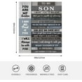thumbnail image 3 of to My Son Gift, Son Gifts from Mom/Dad, Son Gifts, College Graduation Gifts for a Son, Gifts for Son from Mom, Son Birthday Gifts, Gifts for Grown Son, Gift for Son on Wedding Day, Blanket 60X50in, 3 of 7