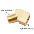 thumbnail image 4 of 2 Pcs Raccord Coudé en Laiton 45 Degrés 1/4 Pouces Femelle à 1/4 Pouces Mâle, 4 of 7