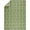 thumbnail image 4 of Playa Rug Amsterdam Lightweight Reversible Recycled Plastic Outdoor Floor Mat Green&Crème 8'x10' 8' x 10', 4 of 5