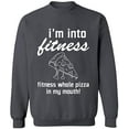 thumbnail image 2 of OXI Crewneck Sweatshirt - Whole Pizza In My Mouth, Basic Casual Sweatshirts for Men's and Women Fleece Sweatshirt Long Sleeve - Charcoal 2X-Large, 2 of 2