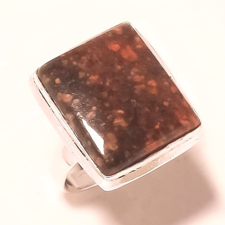Unakite Gemstone Ring Handmade Antique Design Fashion Gift Jewelry 7
