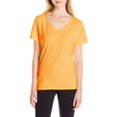 thumbnail image 2 of Hanes Womens X-Temp V-Neck T-Shirt, L, Neon Orange Heather, 2 of 3