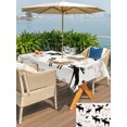 thumbnail image 5 of Outdoor Tablecloth with Umbrella Hole for Patio/Picnic/Party/Camping, Black Moose Waterproof Table Cloth Rectangle Table Cover Washable, Modern Abstract Art (54"x 80"), 5 of 9