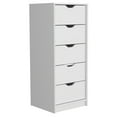 thumbnail image 5 of Miekor Furniture Basilea 5 Drawers Tall Dresser, Pull Out System -White B5A9193, 5 of 6