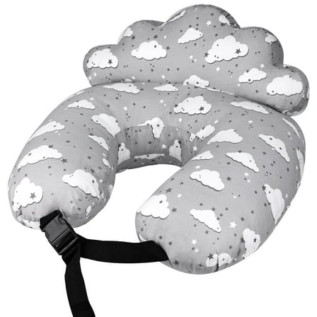 Rupoun Nursinfg Pillow with Waist Strap for Breastfeeding, Grey