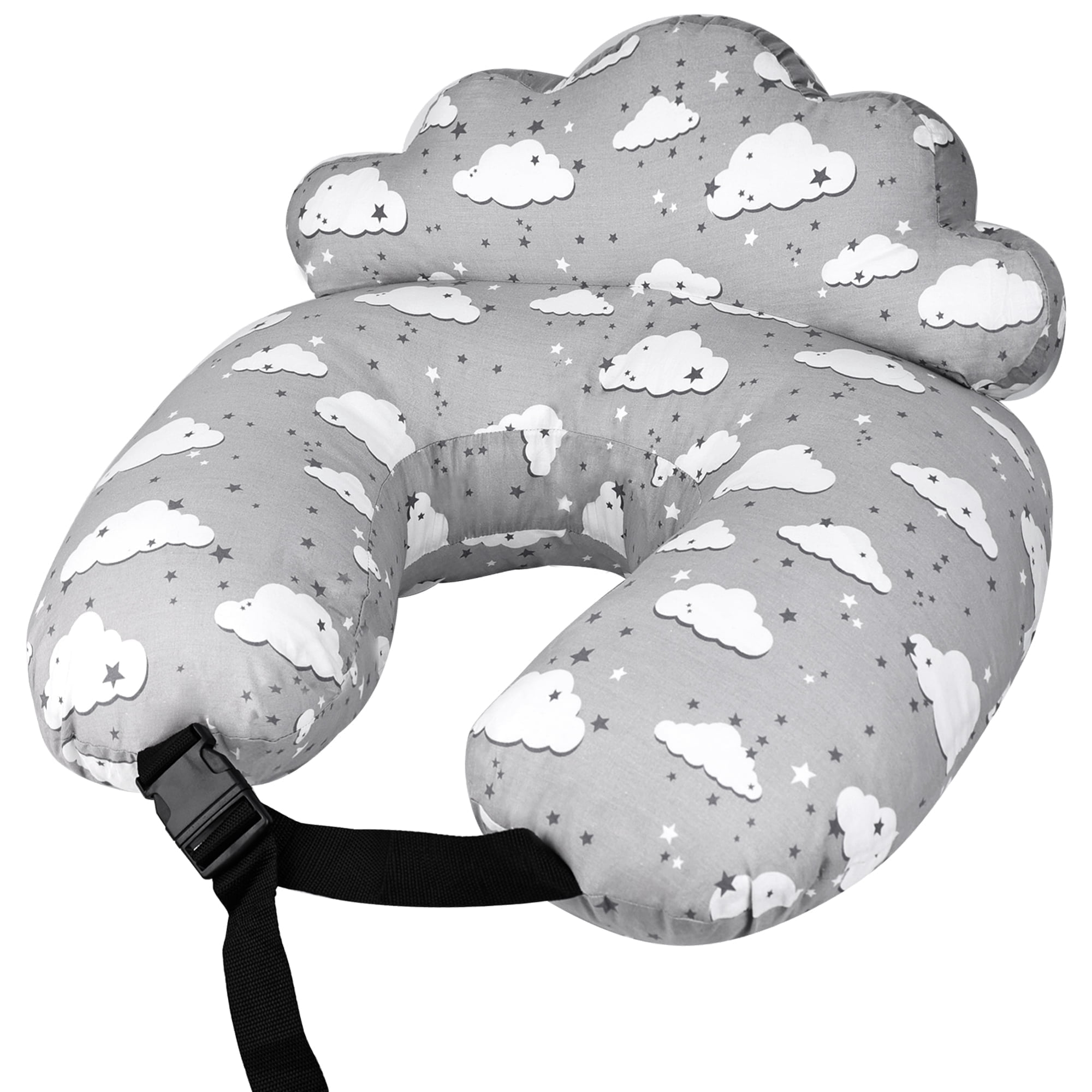 Rupoun Nursinfg Pillow with Waist Strap for Breastfeeding, Grey