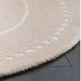 thumbnail image 4 of SAFAVIEH Bella Danita Plain Dotted Bordered Wool Area Rug, Light Pink/Ivory, 5' x 5' Round, 4 of 6