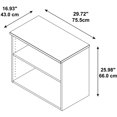 thumbnail image 4 of Bush Business Furniture 400 Series 2 Shelf Bookcase in White, 4 of 5