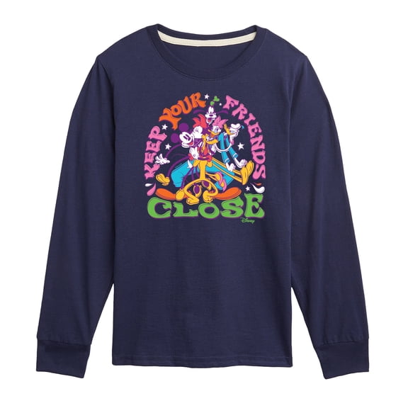 Disney - Mickey & Friends - Keep your Friends Close - Toddler And Youth Long Sleeve Graphic T-Shirt