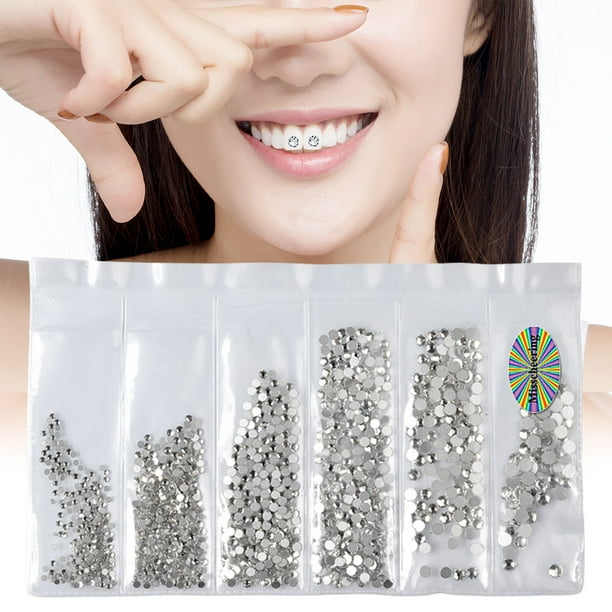 Dientes Joyas Rhinestones Dentales Ning Cristal Dental Blanco