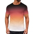 thumbnail image 2 of Mifsaly Womens Mens Tshirts Cotton Gradient Short Sleeve Shirts Slim Fit Muscle Shirt Gym Workout Everyday Work Blouses Breathable Unisex Summer Tops XXL, 2 of 9