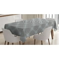 thumbnail image 1 of Geometrical Tablecloth, Prince of Wales Motif Checkered British Scottish Houndstooth, Rectangle Satin Table Cover for Dining Room and Kitchen, 60" X 90", Pale Taupe and Charcoal Grey, by Ambesonne, 1 of 2