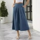 thumbnail image 2 of Pantalones de mujer de algodón elásticos con cintura ancha y largo hasta el tobillo, pantalones de trabajo con bolsillos, pantalones casuales, pantalones holgados para mujer, 2 of 6