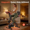 thumbnail image 3 of UPGO Folding Exercise Bike, 5 IN 1 Stationary Bikes for Home | 6.6 LBS Flywheel, 330LB Weight Capacity Back Support Cushion Indoor Workout Cycling Bike for Home Gym, 3 of 8