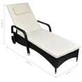 thumbnail image 2 of vidaXL Patio Lounge Chair Outdoor Sunlounger Sunbed with Cushion Poly Rattan, 2 of 8