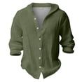 thumbnail image 2 of EliteGoogv Boys T Shirts Crew Neck Long Sleeve Solid Color T Shirts For Boys Lightweight Vacation Tee Tops Casual Summer Fall Tees Dark Green 16-17 Years, 2 of 5