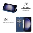 thumbnail image 2 of Allytech Galaxy S20 FE Wallet Case with Cards Holder, PU Leather RFID Blocking Shockproof Flip Cover Stand Anti-Scratch Retro Business Wallet Case for Samsung Galaxy S20 FE - Blue, 2 of 6
