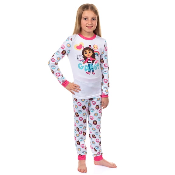 Gabby's Dollhouse Pajamas Hey Gabby Snug Fit Long Sleeve Pant Sleep Set