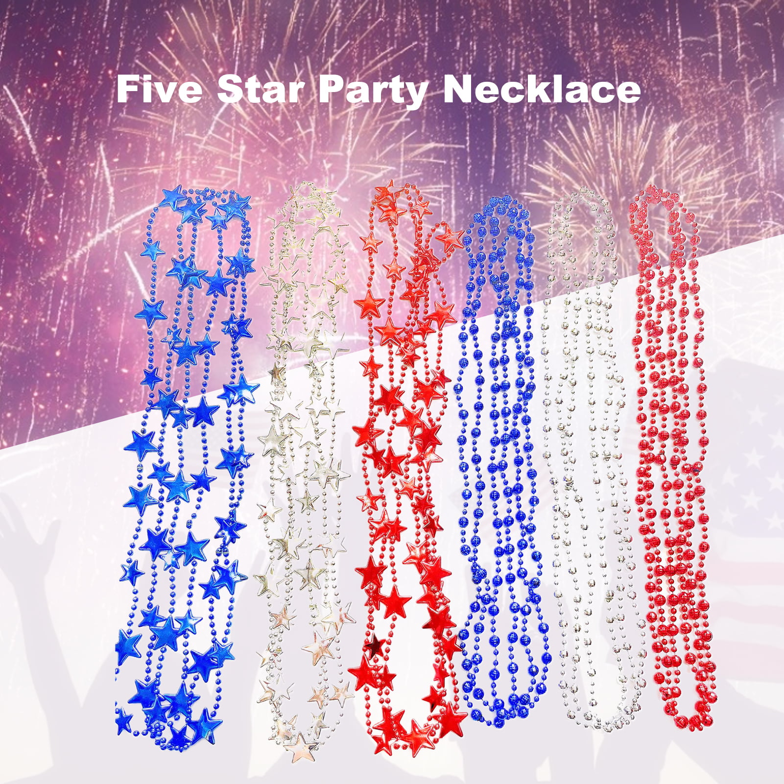 4th of July Patriotic Red White Blue American USA Flag Necklace Pendant US  | eBay