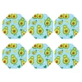 thumbnail image 2 of Bingfone Vintage Cartoon Avocado Leather Drinks Coasters With Set Of 6,Suitable For Home Kitchen,Coffee Cup Coasters Home Gift, 2 of 9