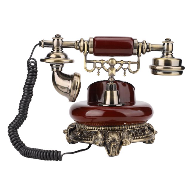 Téléphone Rétro Filaire, Fonction Auto IP Silencieux Téléphone Rétro FSK DTMF Système Identification de l'Appelant Rappel de Touche avec Date pour Bureau