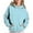 Light Blue, variant on ZSQDM Gap Hoodie Women Women Solid Basic Letter Loose Hoodie Sweatshirt Long Sleeve Pocket Drop Shoulder Pullovers Top Sweaters for Teens Women Blending Sweatshirt （S）