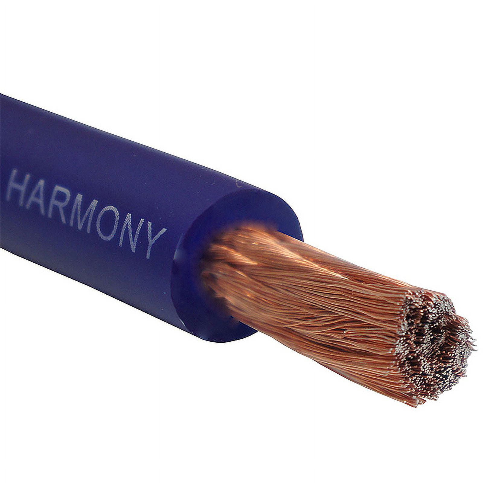 Harmony Audio 1/0 0 Gauge Car Stereo Matte Blue Power Cable Amp Wire - 30 FT