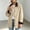 Khaki, variant on FDGIU Women's Corduroy Collar Chore Jacket, Long Sleeve Button Down Casual Shacket, Loose Fit Mid Length Outerwear for Fall Spring