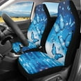thumbnail image 2 of Yuyamidu Blue Butterfly Car Front Seat Covers Waterproof Front Seat Cover 2 Pcs Set Breathable Auto Interior Accessories Universal Fit Most Cars, 2 of 7