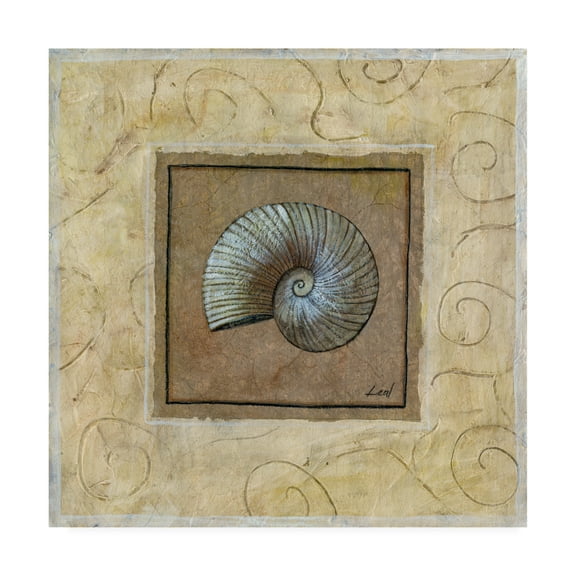 Trademark Fine Art 'Shell Over Beige 1' Canvas Art by Pablo Esteban