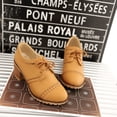 thumbnail image 3 of SACFOF Women's Lace Up Pump Oxfords Brogues Wingtip Round Toe Chunky Platform Block Heel Vintage Dress Shoes, 3 of 6