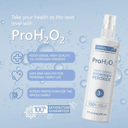 ProH2O2 Food Grade Hydrogen Peroxide 3%, Natural Cleaner by Thrival Labs, Combo - 8 Ounce Spray plus 32 Ounce Refill