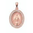 thumbnail image 2 of McVan JR800 0.87 x 0.64 x 0.1 in. Rose Gold Sterling Silver Miraculous Medal, 2 of 2