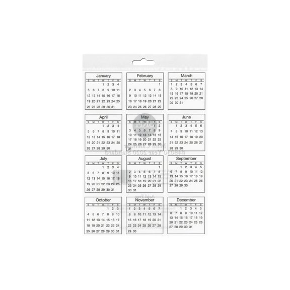 SRM Press Sticker Calendar Mini 2020 Standard