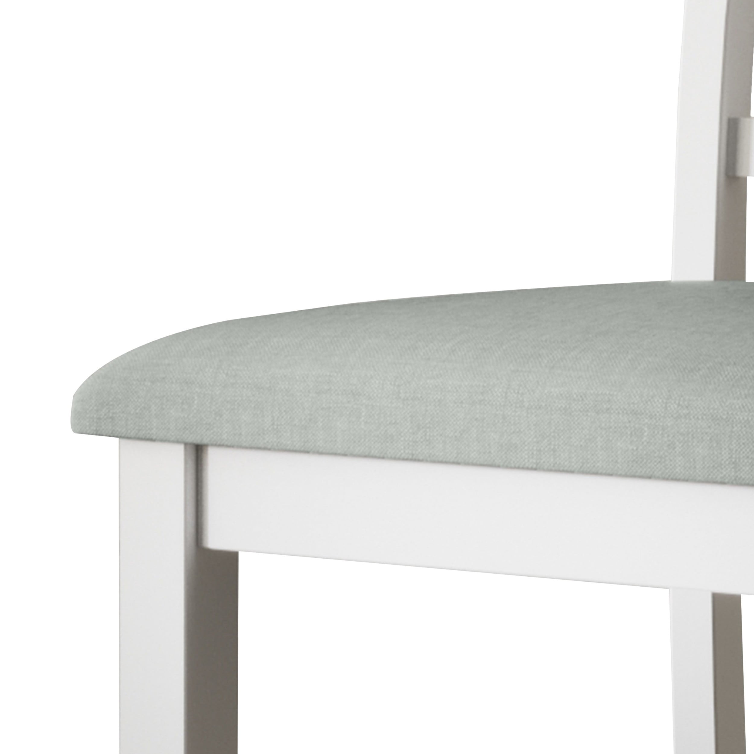 Home Design Olivia Dining Chair, Set of 4, Cushioned Seat, Mid-Century Modern Style, Gray/White