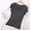 Dark Gray, variant on Sleepwear Loungewear Women's Solid Color Short Sleeve Pajama Top With Pockets Soft Breathable Comfortable Homewear Casual Nightshirt Sleep Top