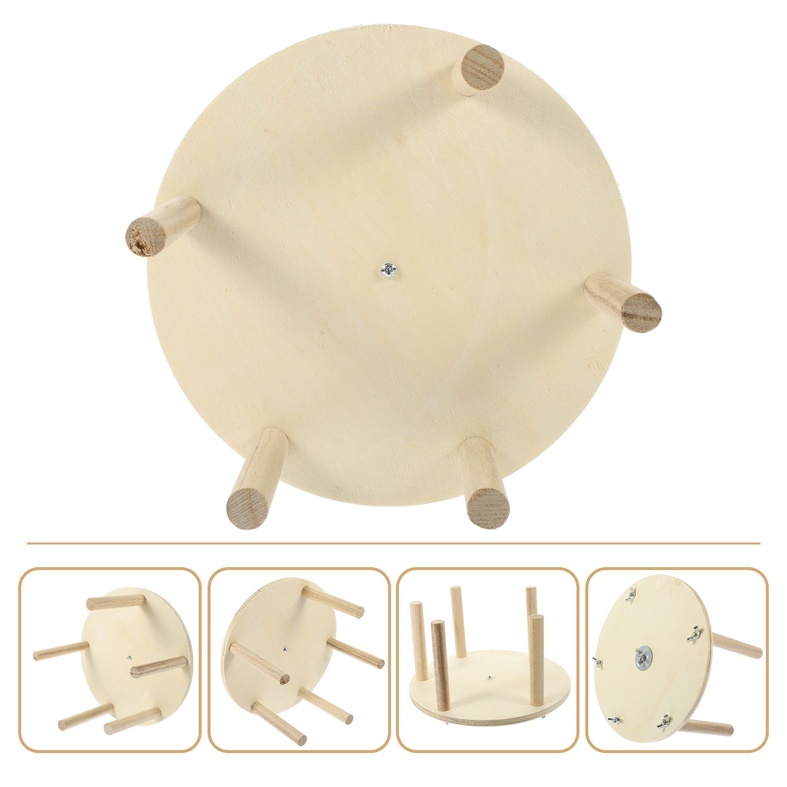 WESIEVYA Household Parrot Wheel in Khaki Hanging Cage Bite Resistant Bird Plaything